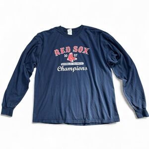 Boston Red Sox 2007 World Series Champions Long-Sleeve T-Shirt Navy Blue sz 2XL